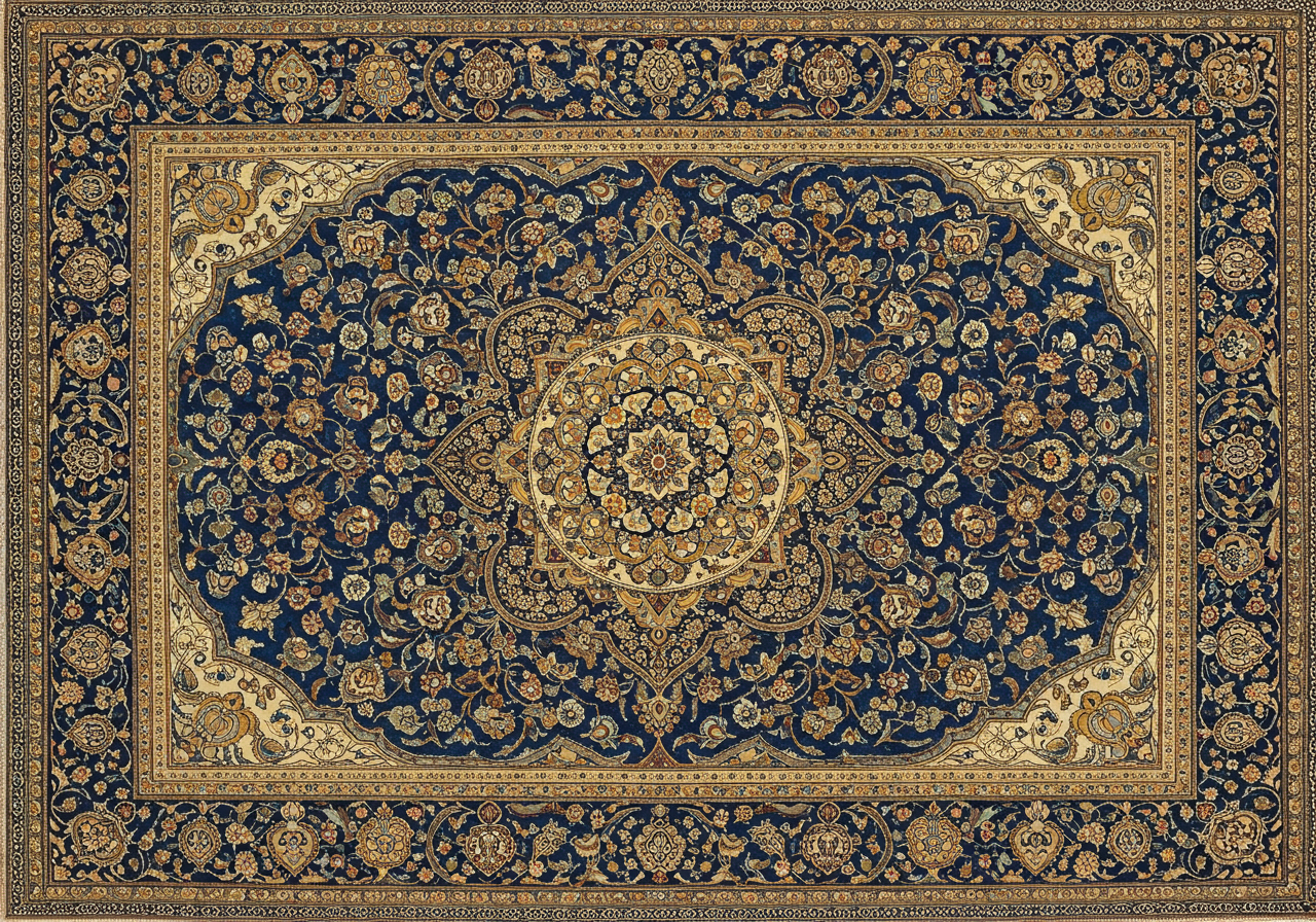 The Ardabil carpet, 1539-40, signed by Maqsud of Kashan — the 16th-century Safavid silk-warp Kashan court carpet now in the Victoria and Albert Museum
