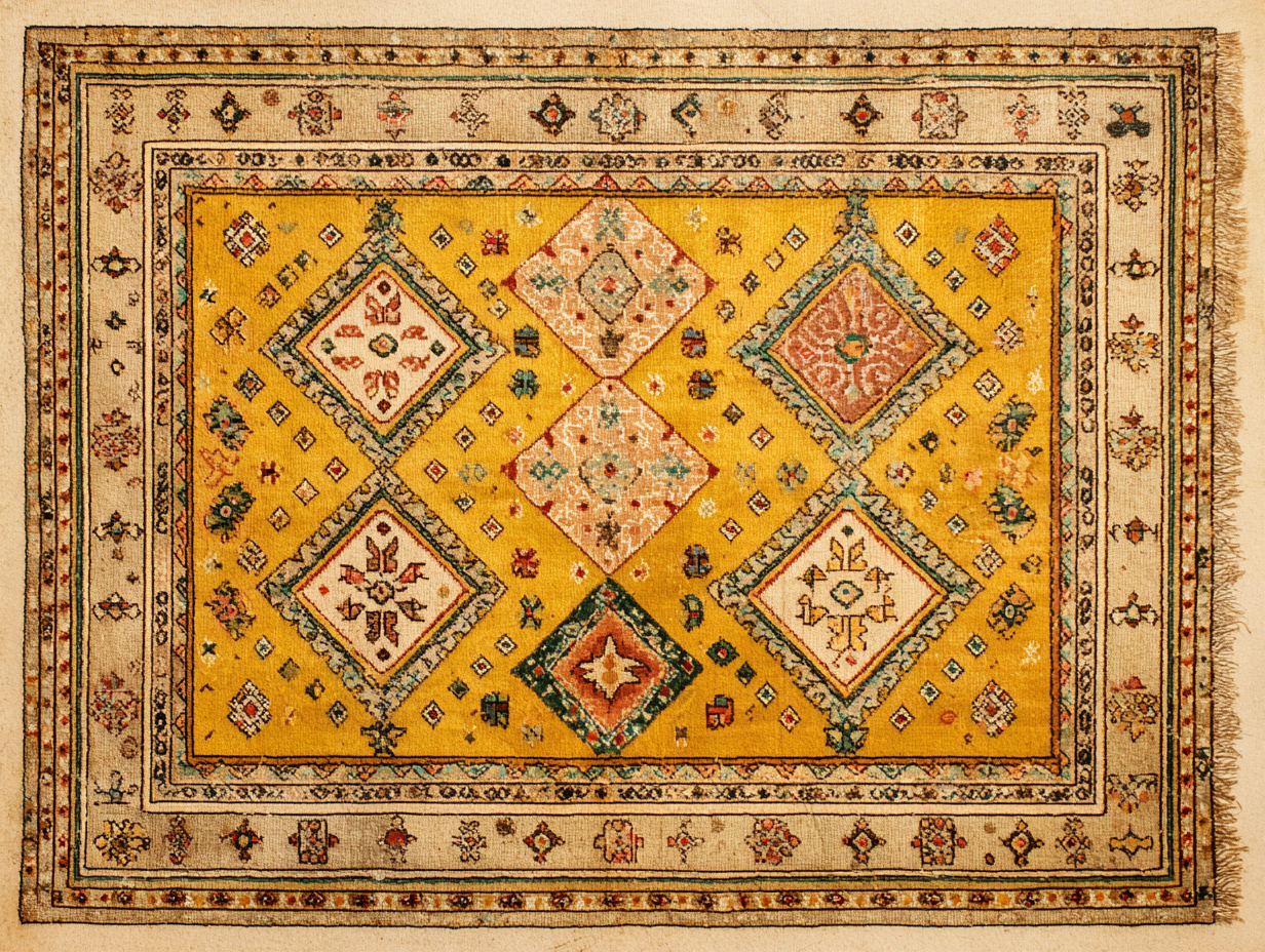 A Konya rug — central Anatolian production, distinct vocabulary from western Oushak