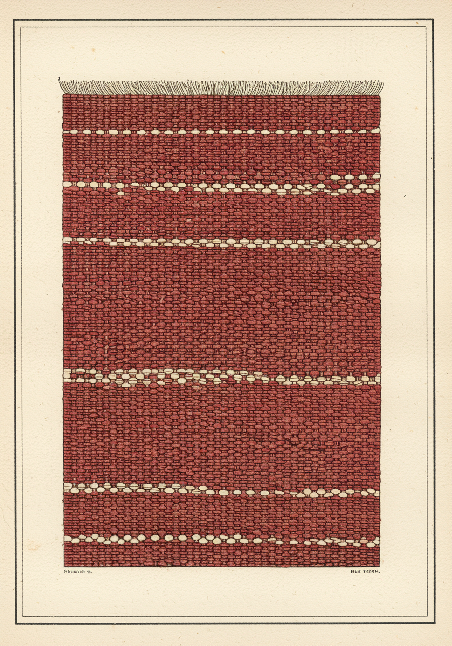 A close detail of a Tekke knot-back — wool warp, wool weft, asymmetric Turkmen knot